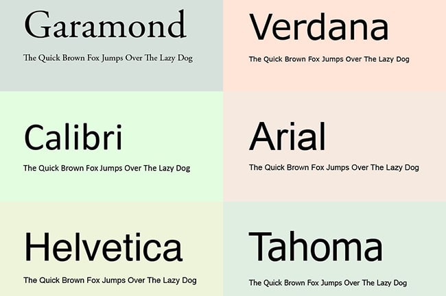 Font chữ hay dùng cho web